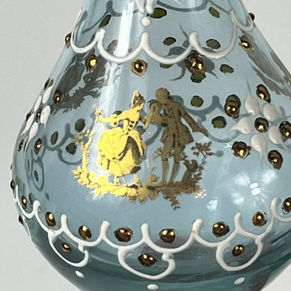 Venetian Murano Signed Bud Vase 24kt Gold 7" Hand Painted Mouthblown Fine Art - Picture 11 of 16